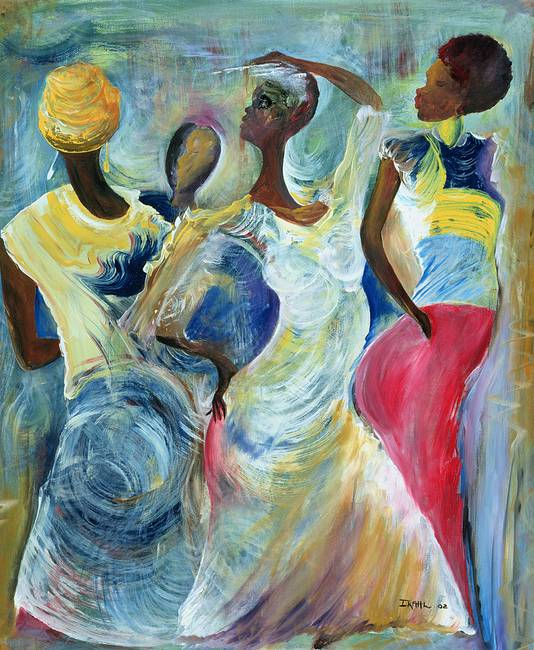 Sister-Act-acrylic-on-canvas-by-Ikahl-Beckford_art